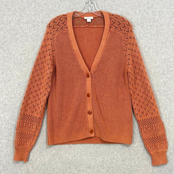 Sundance My Darling Pointelle Knit Cardigan Sweater Size S Feminine Autumnal - Picture 2 of 14